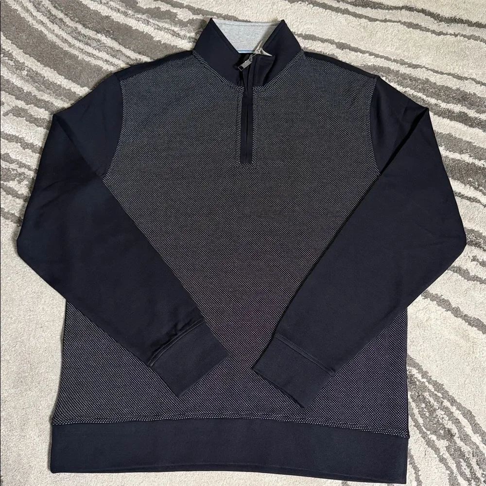 Ted Baker Men's Dark Blue 1/4 Zip Sweater